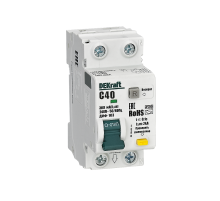 Автоматический выключатель дифференциального тока АВДТ 1P+N 40А 300мА AC х-ка C ДИФ-103 4.5кА  16574DEK  DEKraft