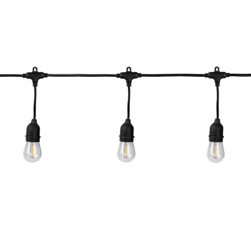 Гирлянда нить Филамент, ERABL-FIL1 4,5 м, длина провода 60 см, 10 LED, теплый белый, E27, каучук, 220В, IP44  Б0056017  ЭРА