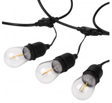 Гирлянда нить Филамент, ERABL-FIL1 4,5 м, длина провода 60 см, 10 LED, теплый белый, E27, каучук, 220В, IP44  Б0056017  ЭРА