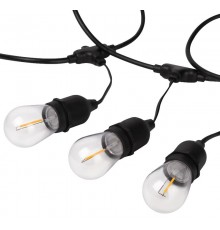 Гирлянда нить Филамент, ERABL-FIL1 4,5 м, длина провода 60 см, 10 LED, теплый белый, E27, каучук, 220В, IP44  Б0056017  ЭРА