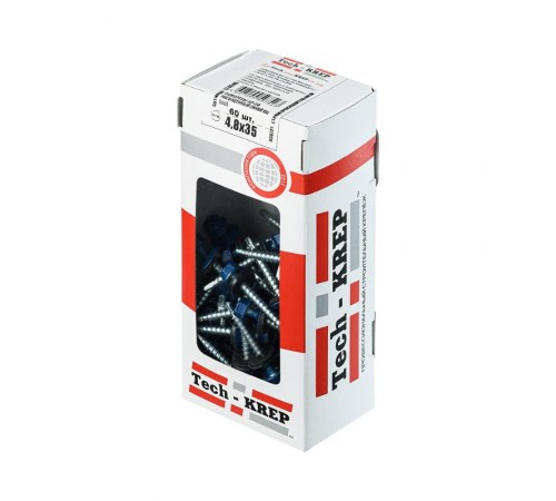 Саморез КР св. 4,8х35 RAL 5005 (насыщ. синий) (60 шт) - коробка с ок. D ( 0,369 кг)  124646  Tech-KREP