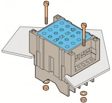 Блок PC-D-VA Клеммный для цепей полярности, контакт до разрыва, полуутопленный монтаж, зажим под болт  1SNA166764R0300  TE