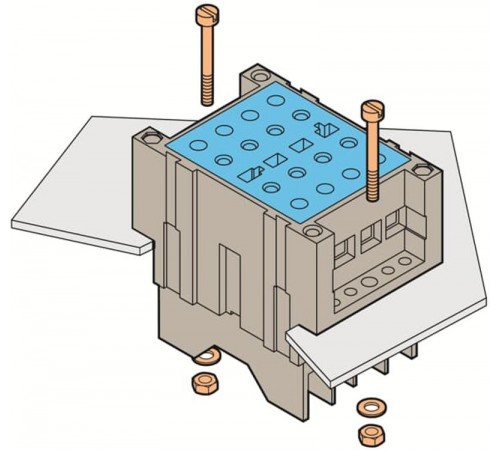 Блок PC-D-VA Клеммный для цепей полярности, контакт до разрыва, полуутопленный монтаж, зажим под болт  1SNA166764R0300  TE