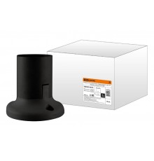 Патрон Е27 потолочный, термостойкий пластик, прямой, черный, Б/Н  SQ0335-0079  TDM