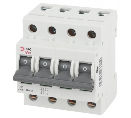 Выключатель нагрузки модульный (мини-рубильник) Pro ВН-32 4P 125A (3/45/1260) Pro  Б0048891  ЭРА