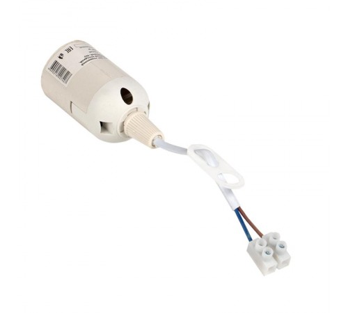 Патрон Е27 подвесной с клеммной колодкой пластик белый EKF PROxima  LHP-E27-w  EKF