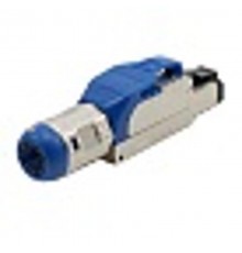 PLUE-8P8C-S-C8-SH-BL Разъем полевой оконцовки RJ-45 (8P8C) под витую пару, для одножильного кабеля, toolless, категория 8, экранир 403353  Hyperline