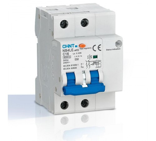 Устройство защиты от дугового пробоя NB4LE-AFD 2P B16 тип A 30мА  335344  CHINT