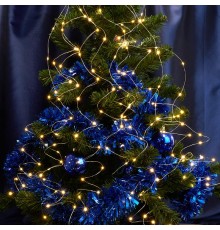 Гирлянда на елку, 200 диодов  теплый белый, CL53   10 веток* 20 лампочек, 2м + 1м шнур, IP20  32985  FERON