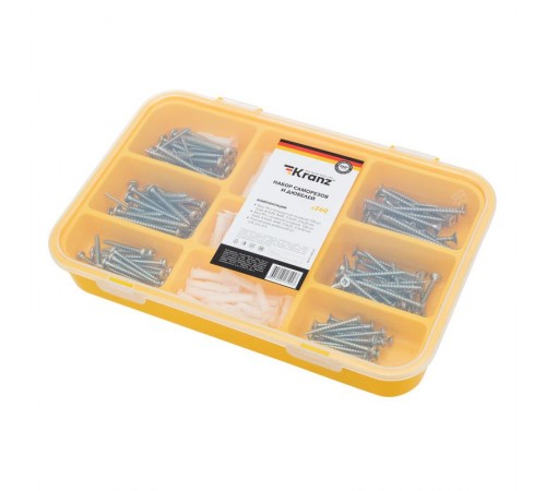 Набор саморезов и дюбелей 260 шт.  KR-01-3101-01  Kranz