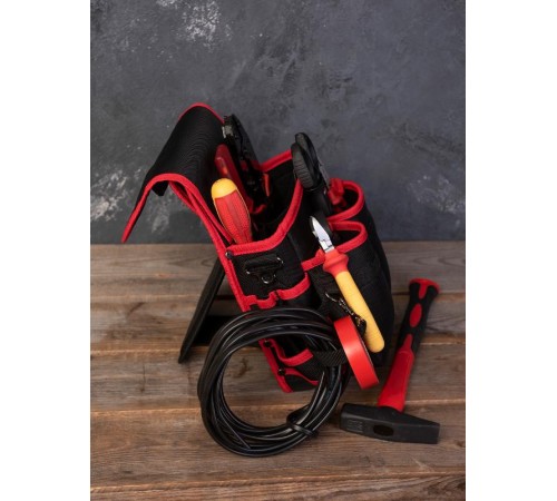 Сумка монтажника поясная с крышкой и ремнем С-14 EKF Professional  C-14  EKF