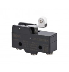 Миниатюрный конц. вык. 1НО1НЗ шарнирного короткого рычажного типа с роликом  34029DEK  DEKraft