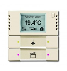 6128/28-82-500 Терморегулятор KNX с дисплеем и сенсором, 2/4-клавишный, слоновая кость  6134-0-0332  2CKA006134A0332  ABB