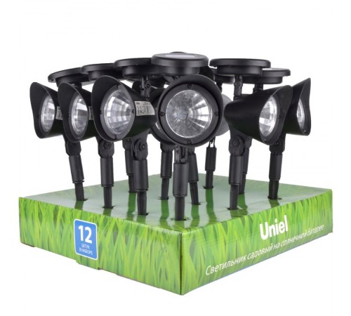 Cветильник садовый декоративный на солнечной батарее USL-C-691/PT270 FLASH SET12 набор 12шт. 4000К, 1*AA Ni-Cd акк. в/к. IP44  UL-00001688  Uniel