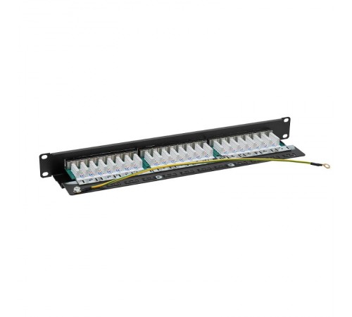 Патч-панель 19",1U, CAT6, 24 порта RJ45, экранированная  RN6PPF241  DKC