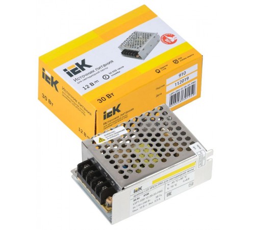 Драйвер для светодиодных лент LED ИПСН-PRO 30Вт 12В IP20 блок-клеммы  LSP1-030-12-20-33-PRO  IEK