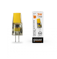 Лампа светодиодная Elementary G4 12V 3W 250lm 3000K силикон LED 1/20/200  18713  Gauss
