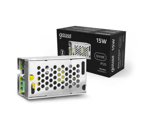 Блок питания для светодионой ленты LED STRIP PS 15W 12V IP20  202003015  Gauss