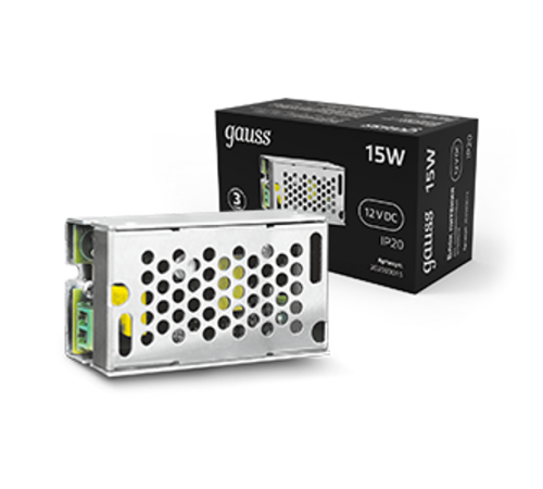 Блок питания для светодионой ленты LED STRIP PS 15W 12V IP20  202003015  Gauss
