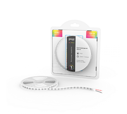 Лента светодиодная Basic LED 5050/60 12V 10W/m 700lm/m RGB 10mm IP20 3m 1/100  BT054  Gauss