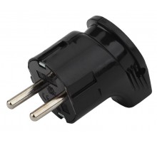 Vx3-B ЭРА Вилка с/з угловая 16A черная (24/480/3840)  Б0039679  ЭРА