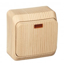 Этюд Сосна О/У Выключатель 1-клавишный с подсветкой (сх. 1)  BA10-005D  SE