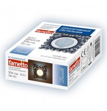 Светильник декор.встр Luciole DLS-L131 GU5.3 CHROME/BLACK GU5.3 доп.LED подсветка 3Вт металл/стекл. Хром/черн.  UL-00002756  Fametto