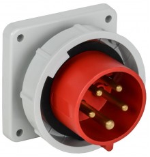 Вилка встраиваемая ССИ-3152 16А-6ч 380В 3P+PE+N IP67  PSR32-016-5-0-67  IEK