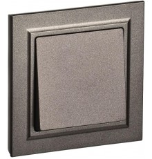 BRITE Выключатель 1-клавишный 10А в сборе ВСР10-1-0-БрТБ темная бронза  BR-V10-0-10-K45-F  IEK