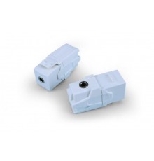 Вставка формата Keystone Jack с проходным адаптером TRS 3.5 мм, ROHS, белая  247762  Hyperline