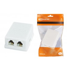 Телефонная розетка 2x6Р-4С  SQ1809-0002  TDM