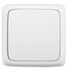 Выключатель открытой установки, одноклавишный, с монтажной пластиной, цвет белый  ВА10-115  HEGEL