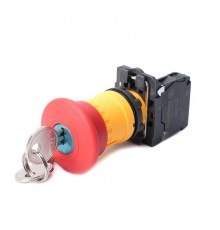 Кнопка аварийн ост SB5 в сборе 22мм 40мм повернуть для возврат пластик 1НО+1НЗ  SB5AS9442  SE