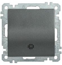 BOLERO антрацит Выключатель 1-клавишный с индикацией 10А ВС10-1-1-Б  EVB11-K95-10  IEK