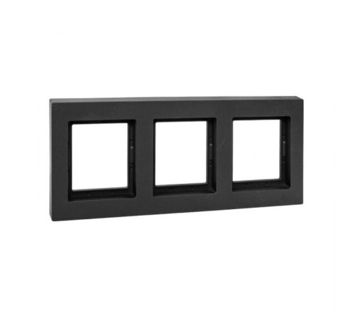 3 - местная рамка, IP44, чёрная, пластик Эпика EKF  UP1-FPB-03-44  EKF