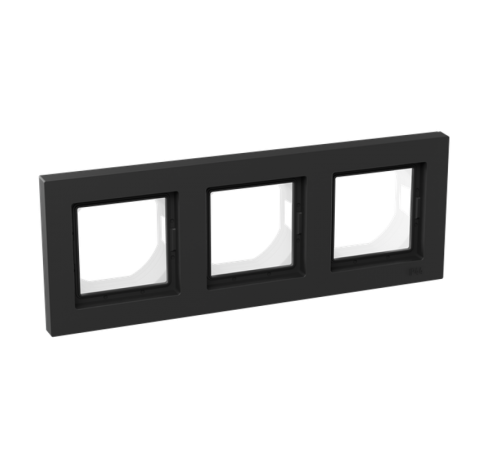 3 - местная рамка, IP44, чёрная, пластик Эпика EKF  UP1-FPB-03-44  EKF