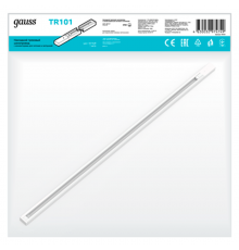 Шинопровод осветительный накладной 1м белый (с адаптером питания и заглушкой)  TR101  Gauss
