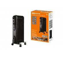 Масляный обогреватель МО-7К, чёрный, 1500 Вт, 7 сек, рег. мощ. (600/900/1500 Вт), термостат,   SQ2501-0904  TDM