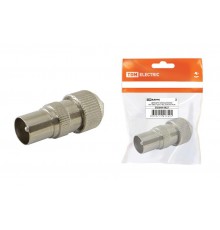 Штекер TV антенный металл без пайки "орех", инд. упаковка  SQ1809-0027  TDM