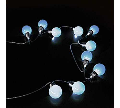 Гирлянда садовая на солнечной батарее 10 LED ламп Большие Шары Белый свет Solar, 1/24  GS033  Gauss