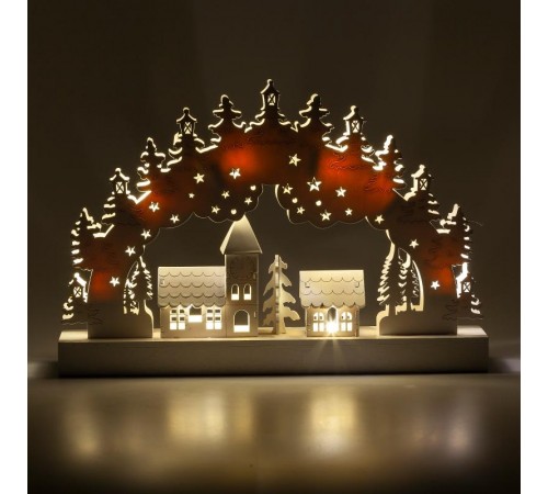 Новогодний декоративный светильник Зима EGNDS-02   с подсветкой, 32*20 см, 2АА, IP20  Б0051929  ЭРА