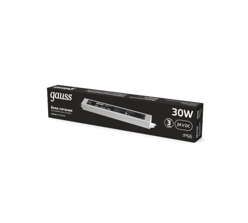 Блок питания 30W 24V IP66 1/50  202022030  Gauss