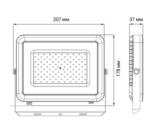Прожектор светодиодный СДО  PFL- S2 -SMD- 30w IP65 NEW(с клапаном)   .2853295D  Jazzway