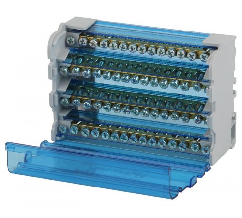 Аксессуары для клемм NO-224-17 ЭРА Шины на DIN-рейку в корпусе (кросс-модуль) ШНК 4х15 3L+PEN  Б0043935  ЭРА