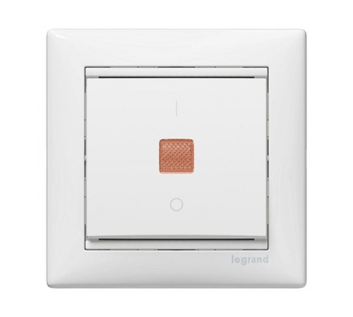 Valena Белый Выключатель 1-клавишный с подсветкой  774410  Legrand