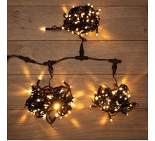 Гирлянда "LED ClipLight" 24V, 3 нити по 10 метров, цвет диодов ТЕПЛЫЙ БЕЛЫЙ  323-316  NEON-NIGHT