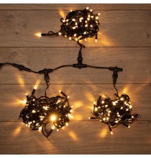 Гирлянда "LED ClipLight" 24V, 3 нити по 10 метров, цвет диодов ТЕПЛЫЙ БЕЛЫЙ  323-316  NEON-NIGHT
