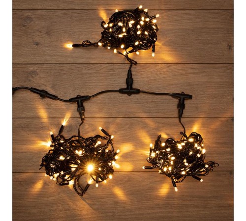 Гирлянда "LED ClipLight" 24V, 3 нити по 10 метров, цвет диодов ТЕПЛЫЙ БЕЛЫЙ  323-316  NEON-NIGHT