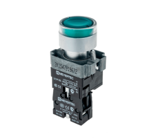 Кнопка с LED подсветкой, зеленая, 24V AC/DC, 1NO, металл MTB2-BW3361  54249  ОВЕН