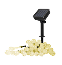 Светильник на солнечной батарее SLR-G08-30W гирл., капли, теплый белый  .5040960  ФАZА